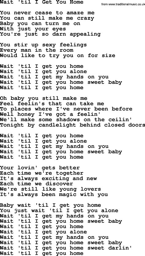 dolly parton song wait til i get you home lyrics
