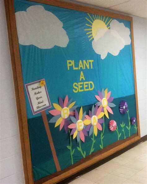 Spring Library Bulletin Board Ideas Elementary School Library