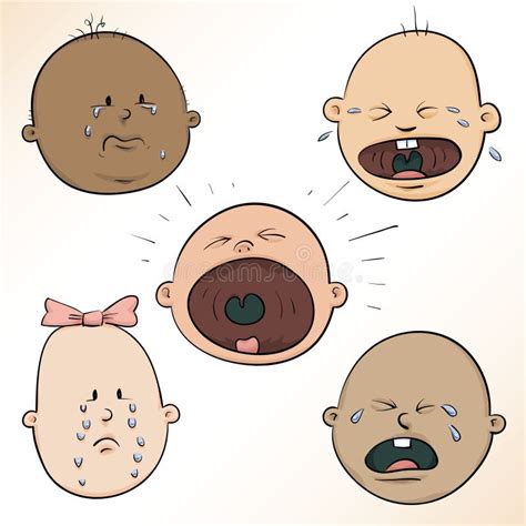 Crying Baby Faces Stock Illustration Illustration Of Girl 41194504