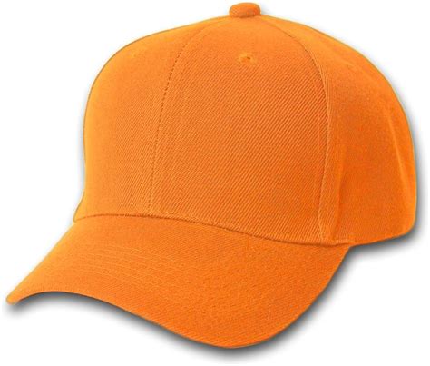 New Orange Plain Blank Baseball Youth Cap Hat At Amazon Mens Clothing