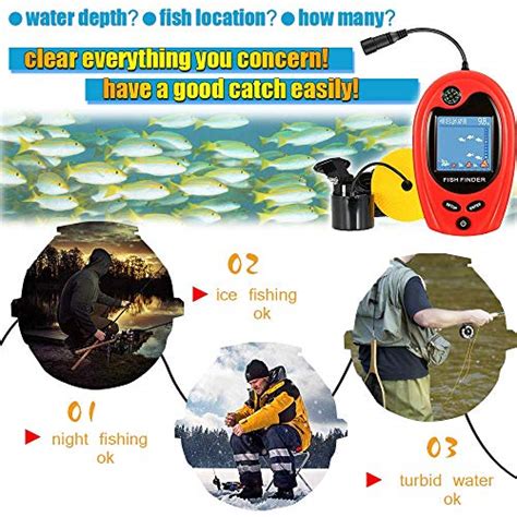 Lucky Portable Fish Finder Fish Detector Device Handheld Depth Finder