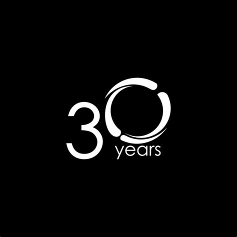 30 Years Anniversary Celebration Vector Template Design Illustration