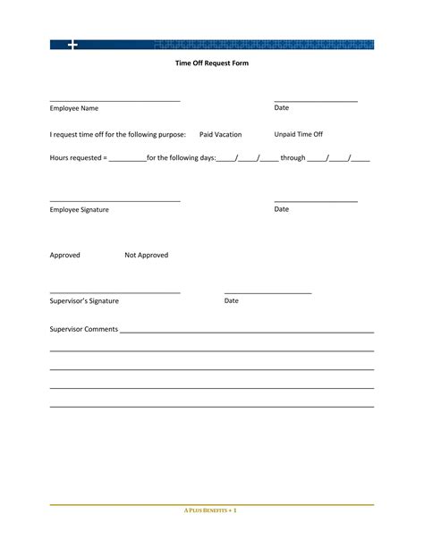 Free Printable Day Off Request Form Printable Form Templates And Letter