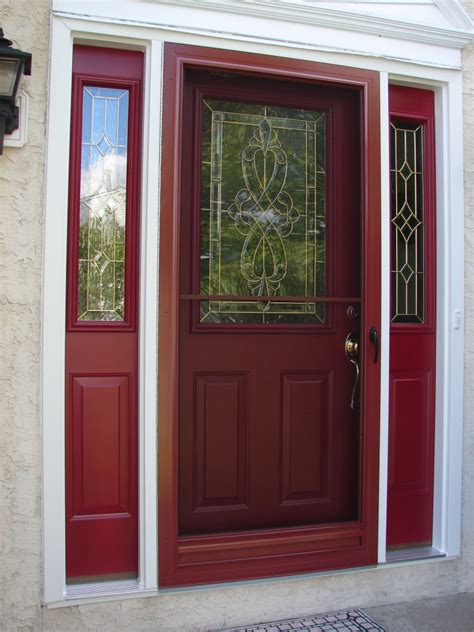 All In Red Matching Storm Door Delaware Valley Aluminum Corporation