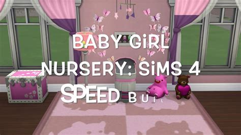 Baby Girl Nursery Room Speed Build Sims 4 Youtube
