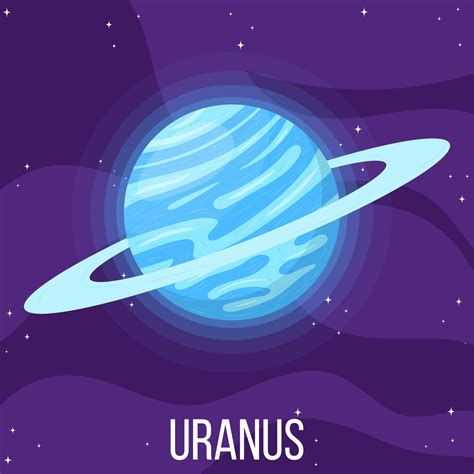 Planeta Urano En El Espacio Universo Colorido Con Urano Ilustración
