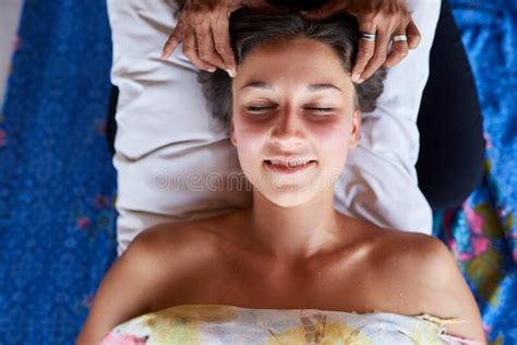 This Is The Most Pleasant And Relaxing Massage Ive Had High Angle Shot Of A Young Woman Getting