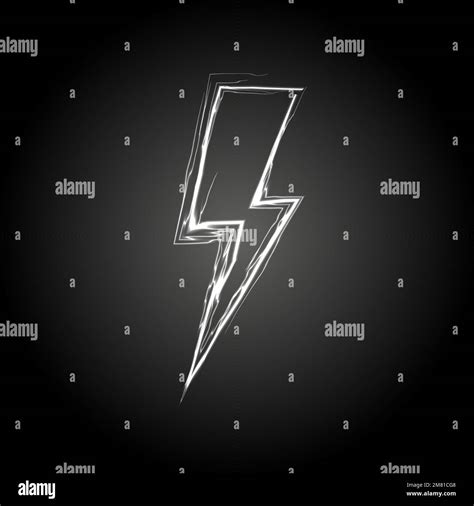Monochrome Power Symbol Electric Lightning Poster Bolt Energy And
