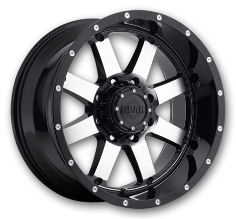 Gear Alloy Wheels 726m Big Block Gloss Black With Mirror Machined
