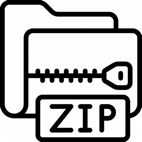 Zip Folder Files Documents Zipped Compressed Icon Download On