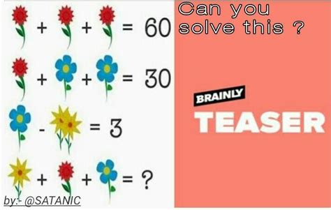 Brainly Brain Teaser ⬆⬆⬆ Solve The Teaser And Get 50 Points
