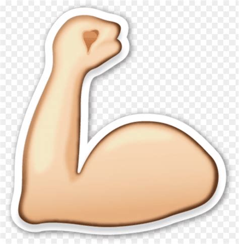 Bicep Emoji Cutout Png And Clipart Images Toppng