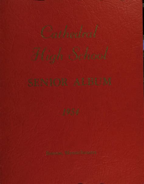 1954 Yearbook Cover Cathedral 7 12 High School Boston