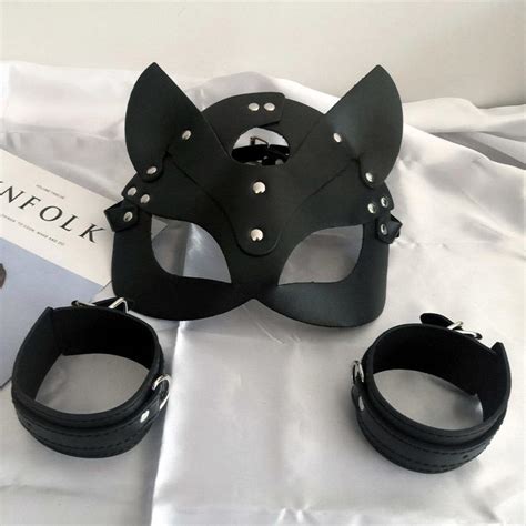 Brand Cat Eyes Type Half Face Leather Mask Specs Sexy For Women