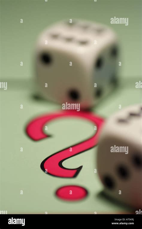 Dice And Question Mark Chance Stock Photo Alamy