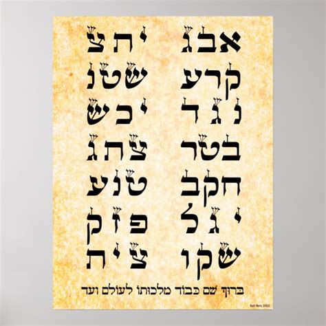 Ana Bkoach 42 Word Genesis Prayer Poster Zazzle