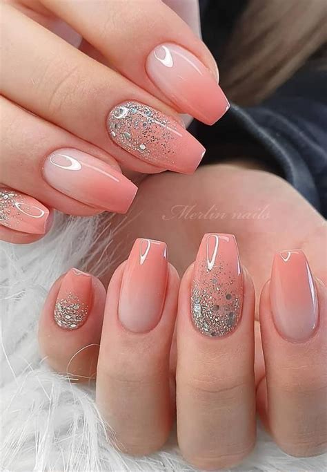 Beautiful In 2020 Ombre Nail Designs Square Nail Designs Elegant Nails
