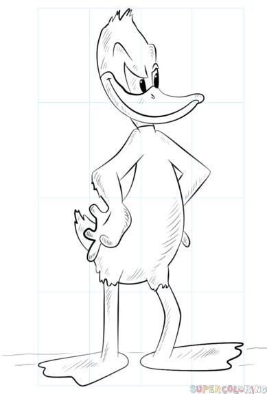 How To Draw Daffy Duck Step By Step Drawing Tutorials