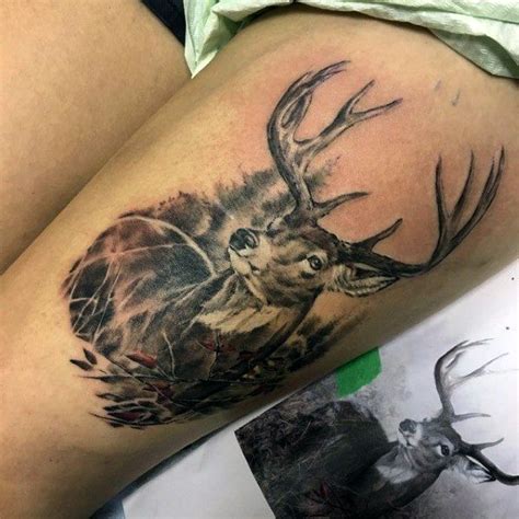 Buck Tattoo Deer Head Tattoo Hunter Tattoo Head Tattoos Skull