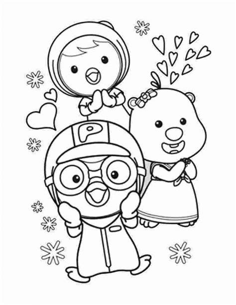 Pororo The Little Penguins Coloring Pages Visual Arts Ideas
