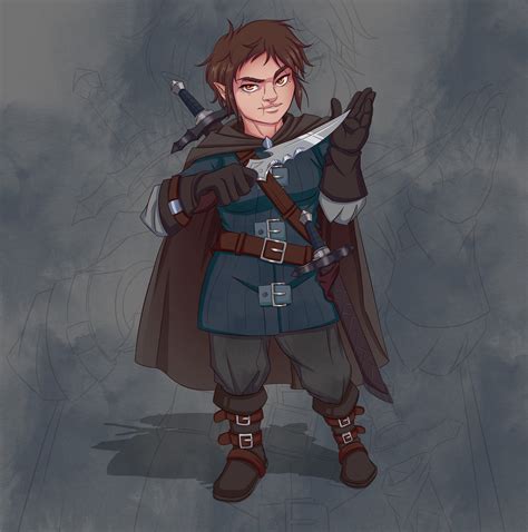 Artstation Dungeons And Dragons Character Commission Halfling Rogue