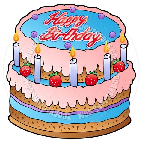 Cute Birthday Cake Cartoon Clip Art Library