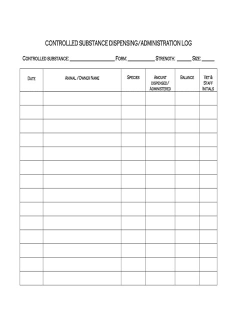 Dispensing Log Templates Fill Out And Sign Online Dochub