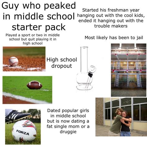 Guy Who Peaked In Middle School Starter Pack Starter Packs Know