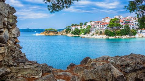 Scenic Town Of Skiathos Chora In Skiathos Island Sporades Greece