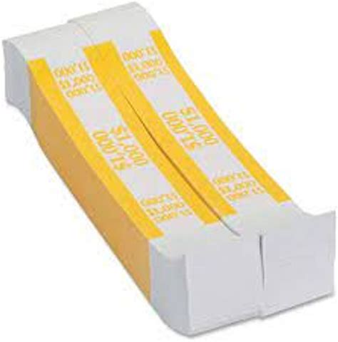 1000 Currency Straps Yellow On White Csd1000 Data Financial Inc