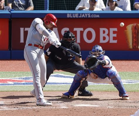 Baseball Ohtani Trout Homer As Angels Sweep Blue Jays