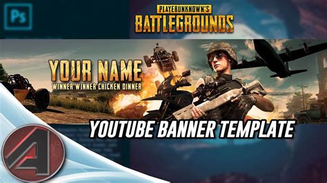 Pubg Youtube Banner Template Psd Download Youtube