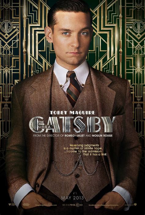 Tobey Maguire, el Nick Carraway de "El Gran Gatsby", en un personaje