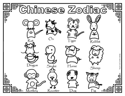 Free Printable Chinese Zodiac Animals Free Printable Templates