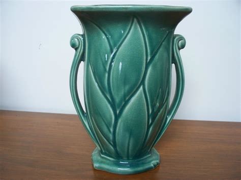 Vintage Mccoy Vase 85 Green Leaf For Sale Classifieds