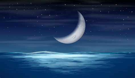 Une Lune Sur Ciel 446608 Telecharger Vectoriel Gratuit Clipart