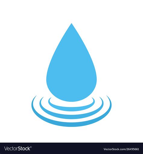 Water Drop Logo Water Droplet Symbol Royalty Free Vector