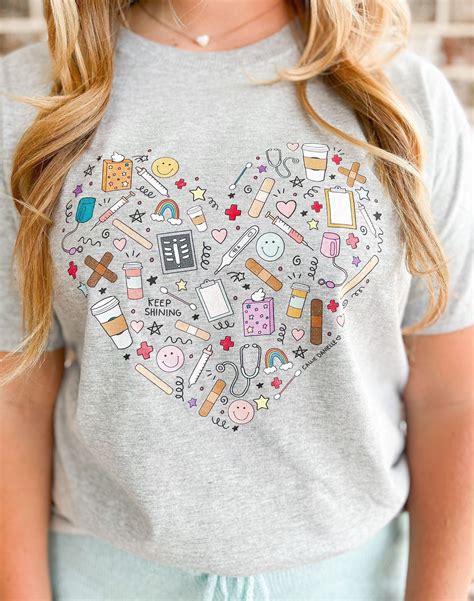 Love For Healthcare Callie Tee Ash Image