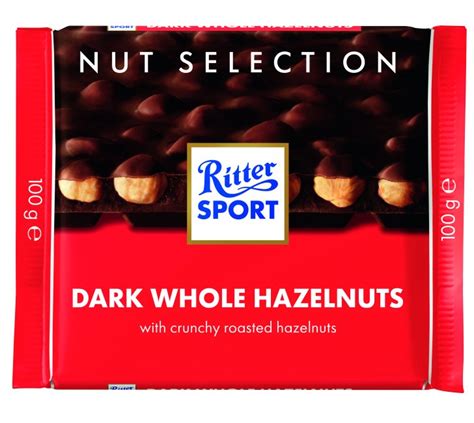 Ritter Sport Dark Chocolate With Whole Hazelnuts Bar 10x100g House