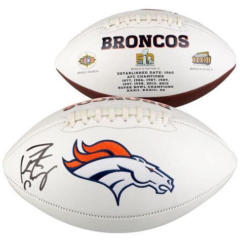 An Autographed Football Signed By The Denver Cowboys