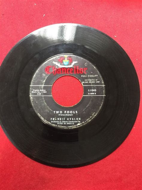 Frankie Avalon 45 Just Ask Your Heart Two Fools Ebay