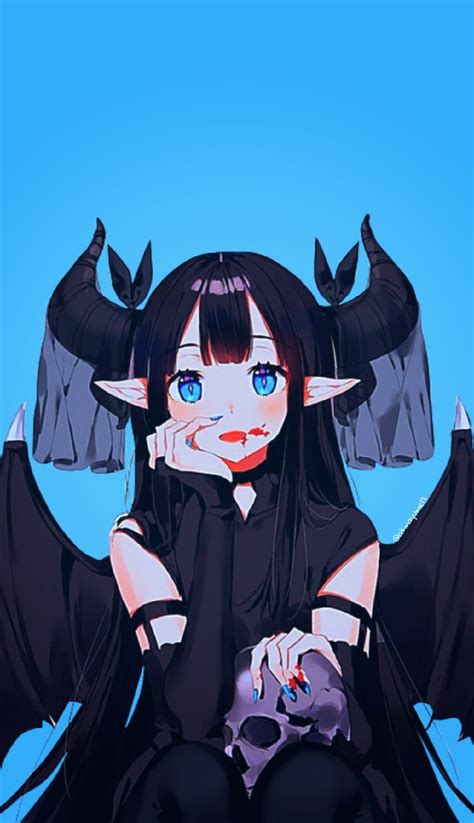 Demongirl Demon Anime Animegirl Animewallpaper Iphonewa