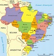 Mapa de Brasil - Mapa Físico, Geográfico, Político, turístico y Temático.