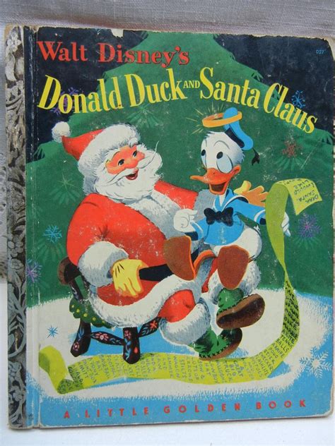 Donald Duck And Santa Claus Vintage Little Golden Book 1952 Etsy