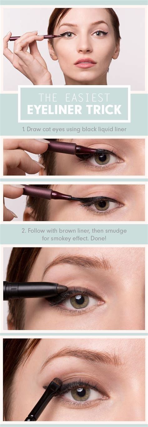 Quick And Easy Eyeliner Trick Simple Eyeliner Eye Liner Tricks