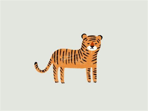 Little Tiger Tiger Illustration Animal Illustration Jungle Illustration