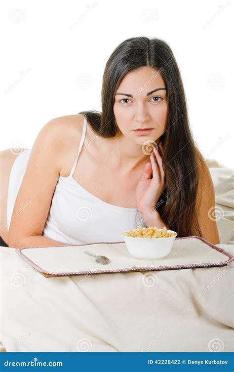 Woman Breakfast Stock Photo Image Of Food Natural Beauty 42228422