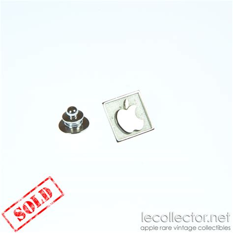 Apple Silver Square Extremely Rare Lapel Pin Apple Computer Collectibles