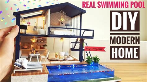 On the other hand, the words house, swimming pool and garden do not come to mind! DIY Miniature Modern Party Home (with Real Swimming Pool ...