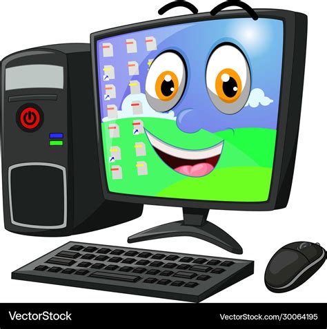 Cartoon Computer Here Presented 62 Computer Cartoon Drawing Images